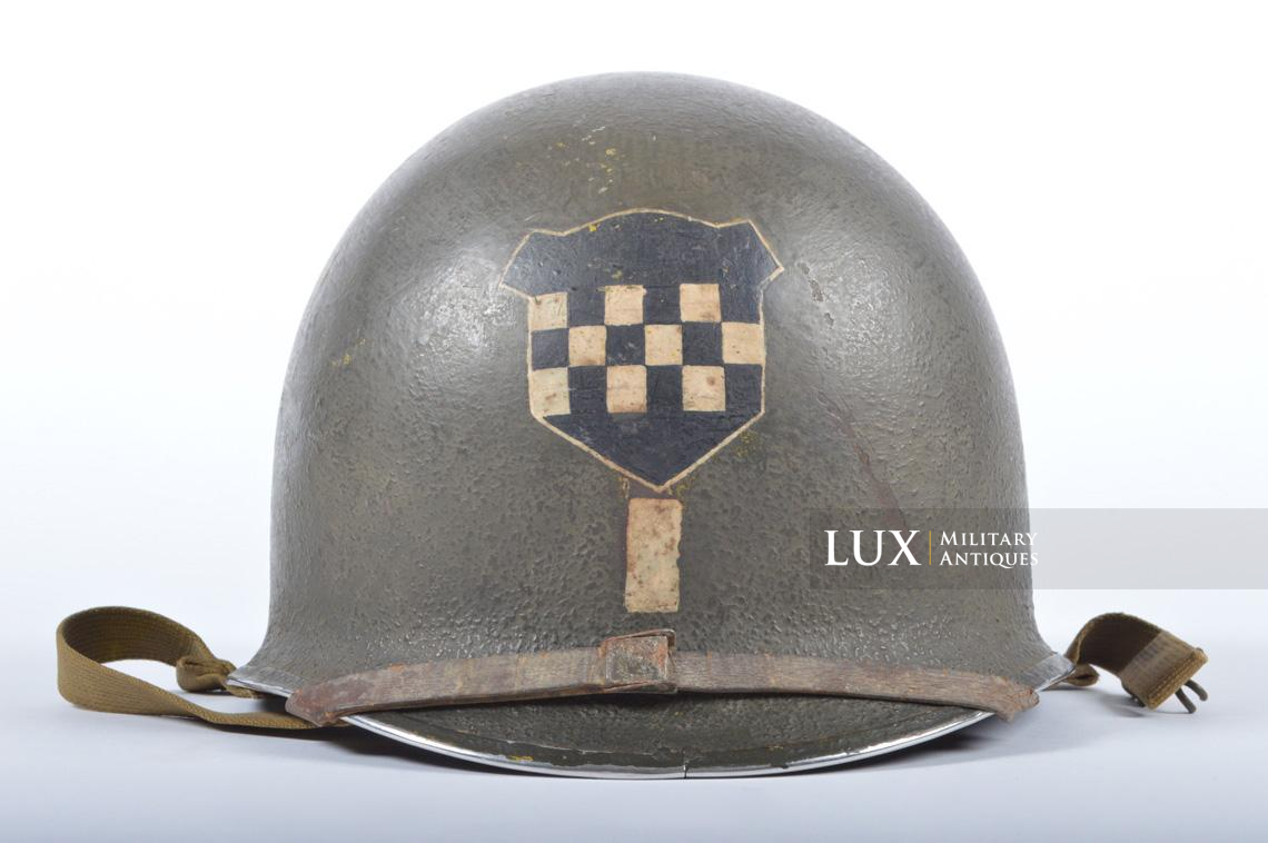 USM1 helmet, 924th FAB, 99th Infantry Division, Lt. Richard G. Fuchs - photo 4