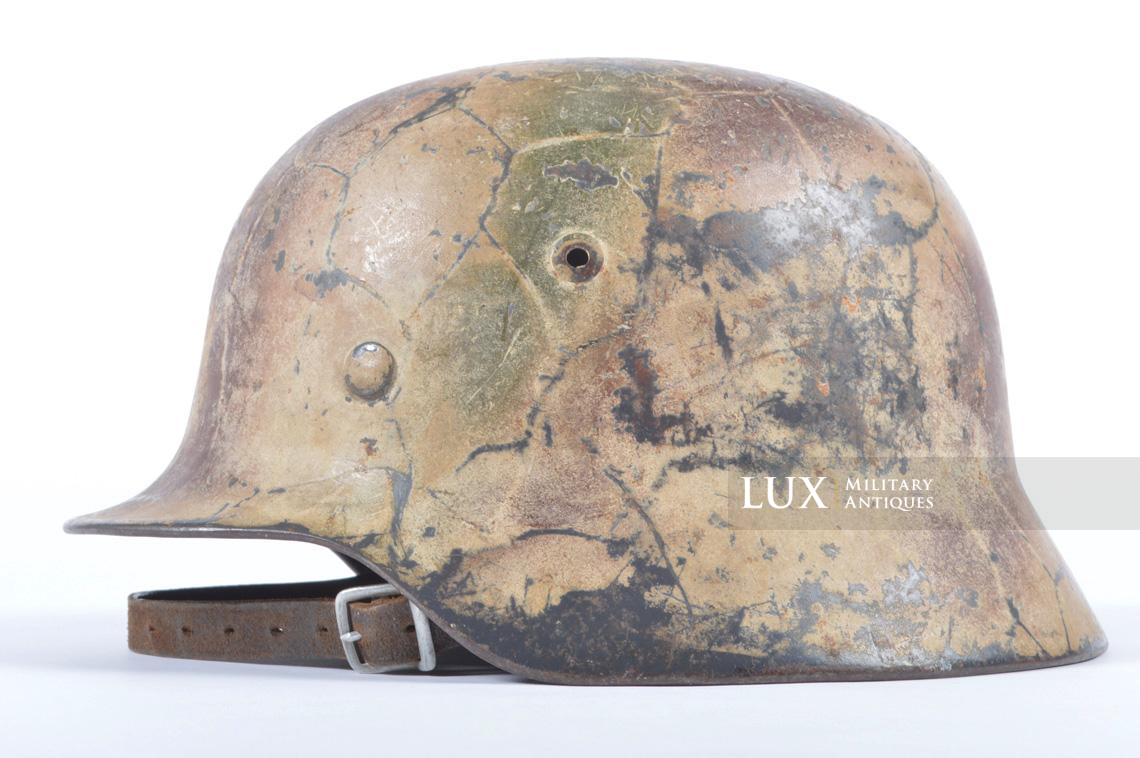 M35 Luftwaffe Three Tone Normandy Camouflage Helmet, « Ex-Chiken wire » - photo 4