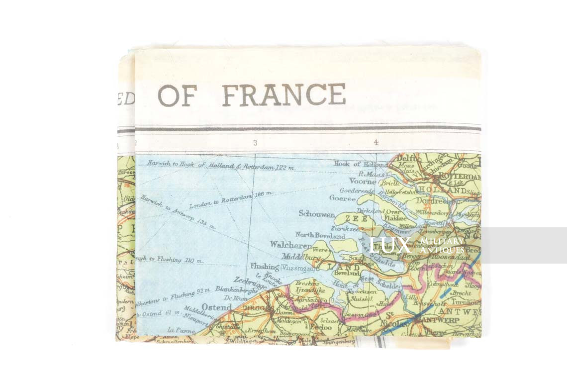 U.S. zones of France silk escape map, « unissued » - photo 4